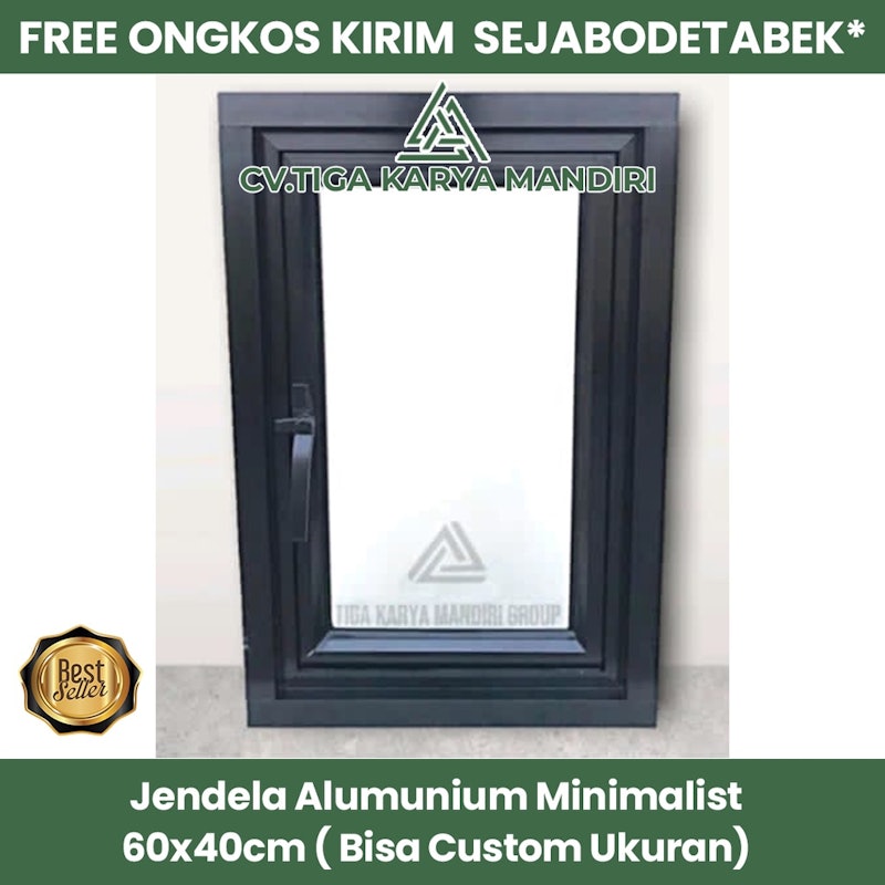 Jendela Aluminium Minimalis 50 cm x 30 cm 4