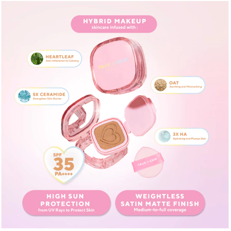 Triniti Tunggal Abadi True to Skin Skinlike Porefecting Cushion SPF 35 PA++++ 03 Waffle