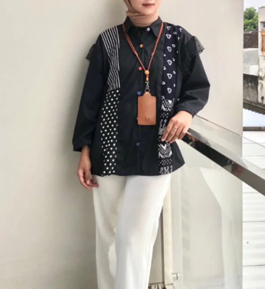 Masayu Batik Masayu Batik Blouse Reworked Batik Handmade vol 18