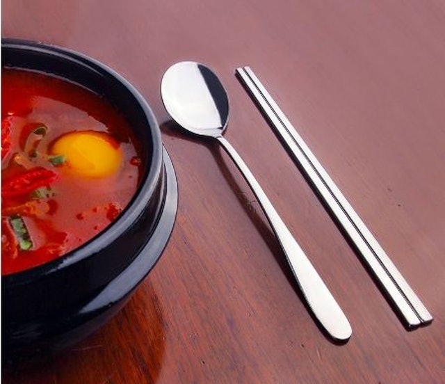 Sendok Sumpit Korea Set 4 Pasang - Stainless Steel 3