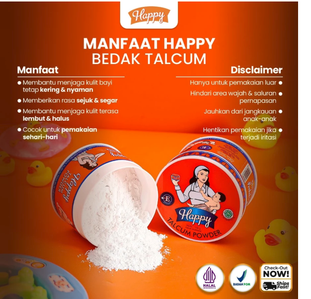 Inticosmetic Lestari Happy Talcum Powder