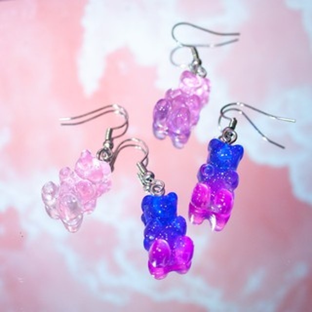 Anting Tusuk Gantung Gummy Bear 