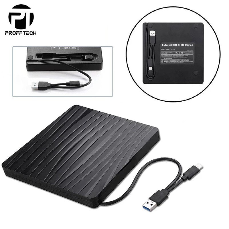 PROFFTECH External CD DVD RW Optical Drive 2