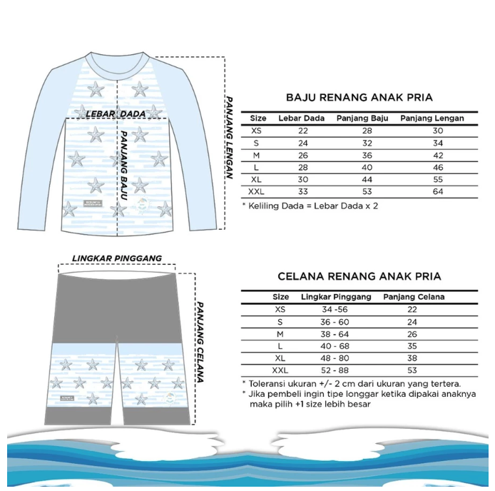  Kiddie Splash Swimsuit Anak Laki UV Protection