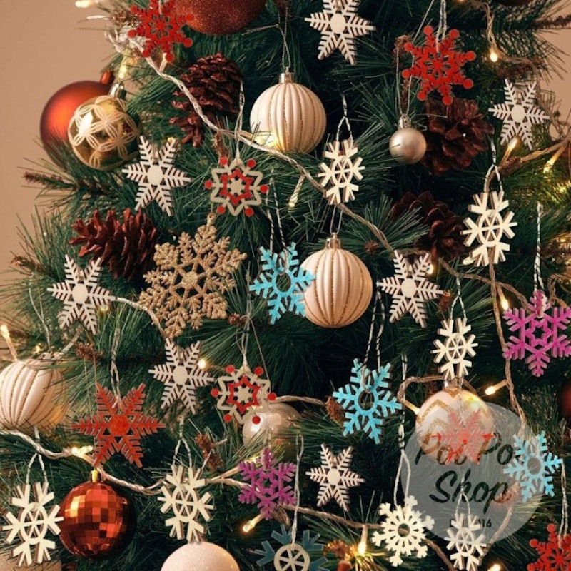 Hiasan Pohon Natal Snowflake Salju Kepingan 2