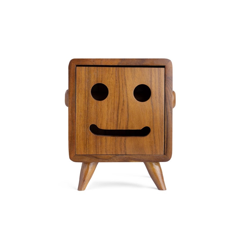 Tempat Tisu Kayu Natural Soka Smile Small 2