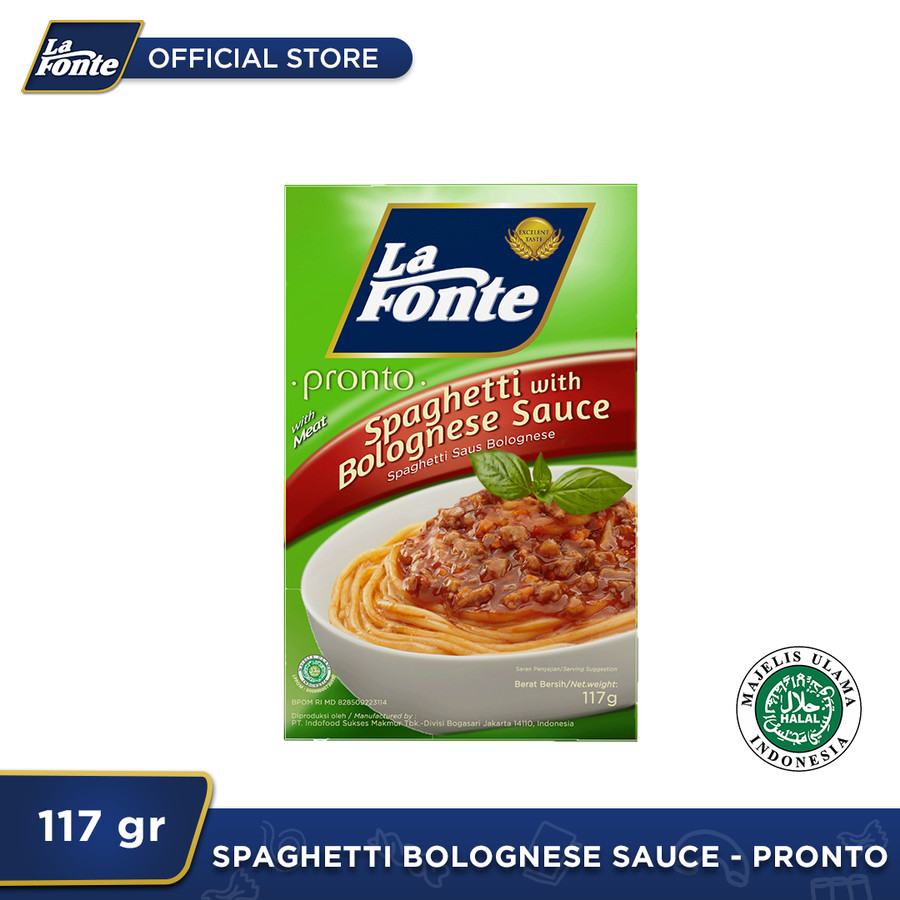 Indofood Sukses Makmur La Fonte Pronto - Spaghetti with Bolognese Sauce 117g