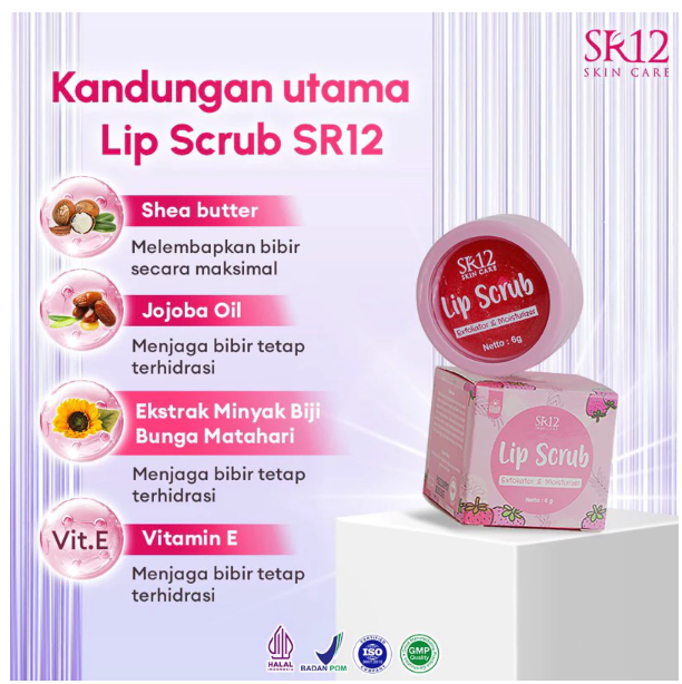 SR12 Herbal Perkasa SR12 Skincare Lip Scrub Exfoliator & Moisturizer