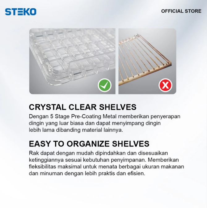 Steko Sukses Makmur Steko Showcase Teknologi No Frost  LG 300 