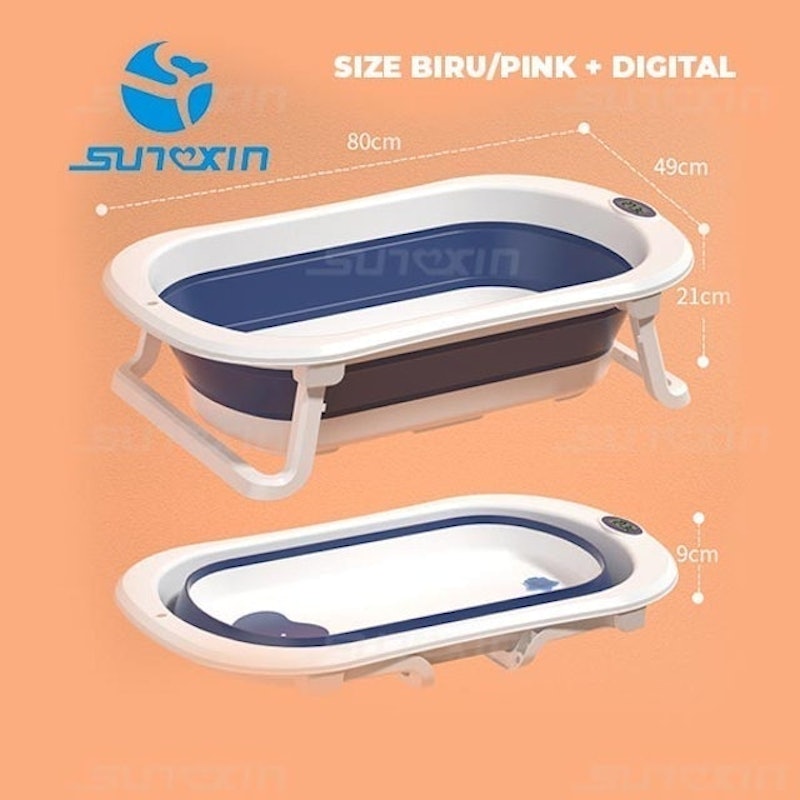 Bak Mandi Bayi Lipat Foldable Silicone 4