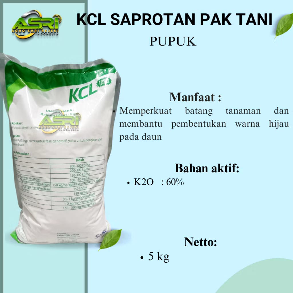 Saprotan Utama Pak Tani Pupuk KCL Putih