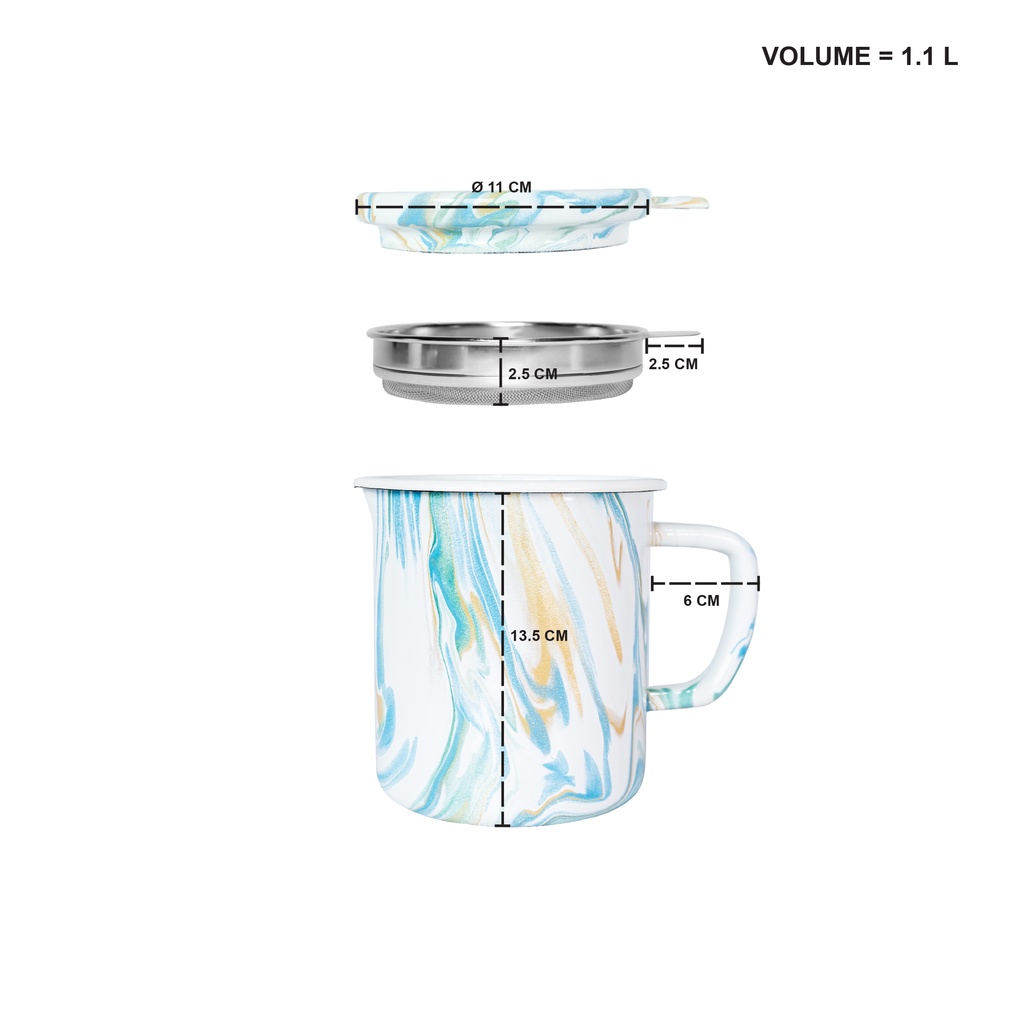  Chefina Oil Pot Marble - 12 cm