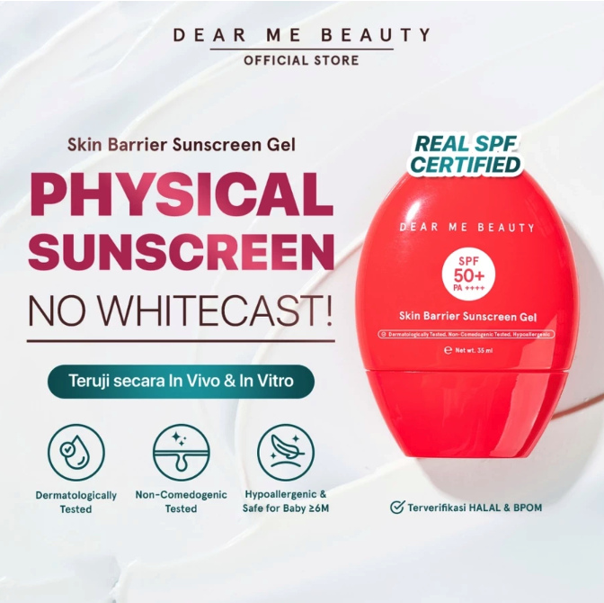 Garland Cantik Indonesia Dear Me Beauty Skin Barrier Sunscreen Gel SPF 50 PA++++ 