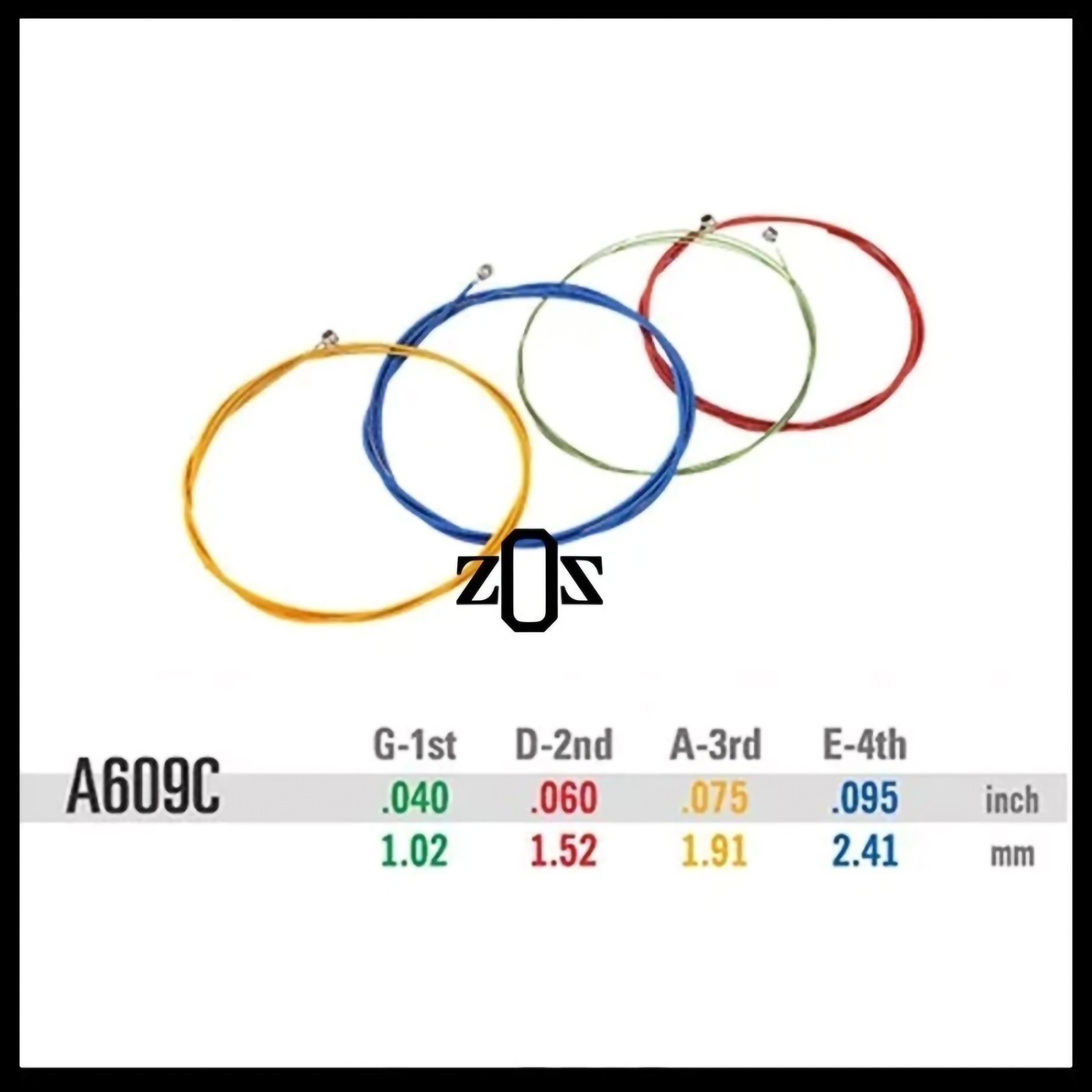 Alice Colourful Strings for Electric Bass 4 String A609C