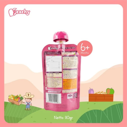 Eco Baby Peachy Apple Purée, Oats, and Prune Juice