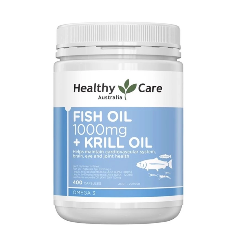 Healthy Care Fish Oil 1000 mg + Krill Oil