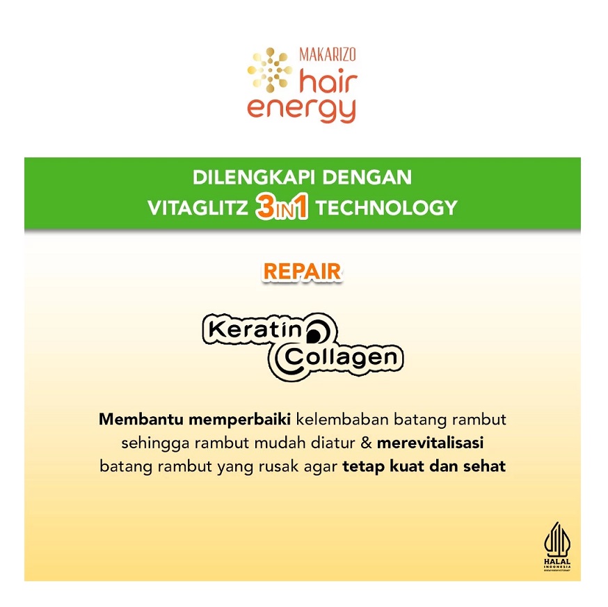 Akasha Wira International Makarizo Hair Energy Vitaglitz Hair Serum Aloe Melon