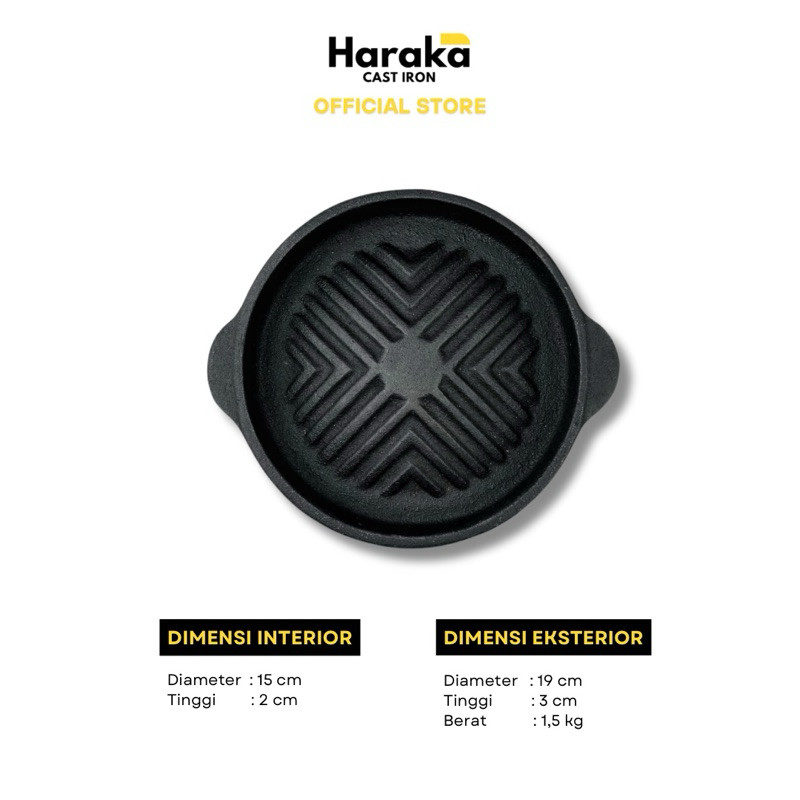  Haraka Cast Iron Mini Grill Pan 