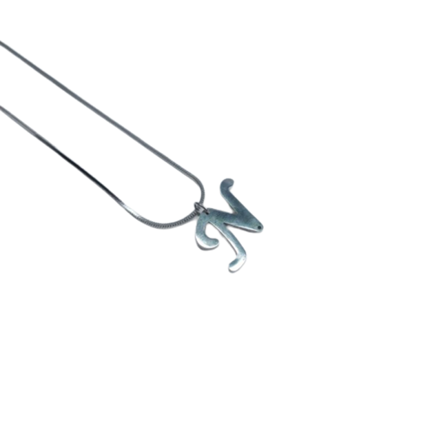 Zafa Aksesoris Kalung Titanium Liontin Huruf