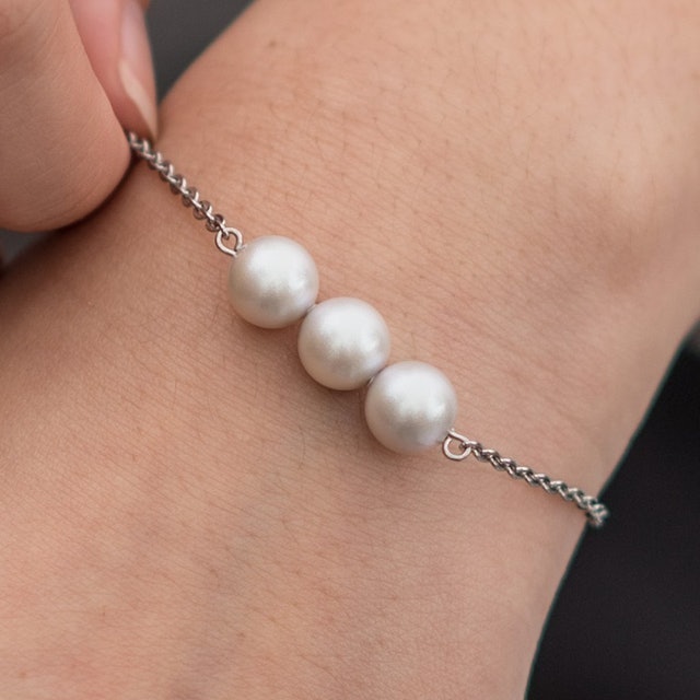 AR Hestia Petite Mherl Set Kalung Gelang Mutiara Swarovski