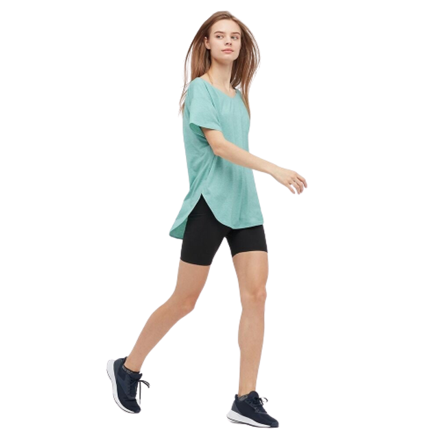 Women AIRism T-Shirt Panjang Seamless V Neck 3