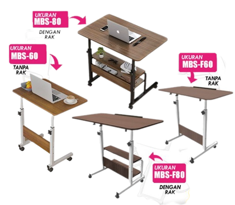 Meja Belajar Kerja Laptop Portable Multifungsi Adjustable 1