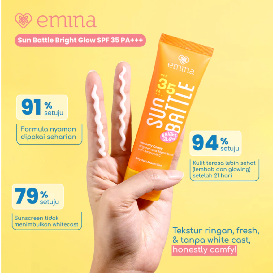 Paragon Technology and Innovation Emina Sun Battle Bright Glow SPF 35 PA+++ 