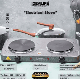 IDEALIFE Innovative Solutions  IDEALIFE Kompor Listrik 2 Tungku  ES-2001