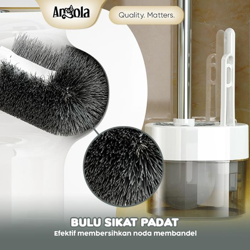 Angola Sikat WC Toilet Kloset Duduk 3in1 2