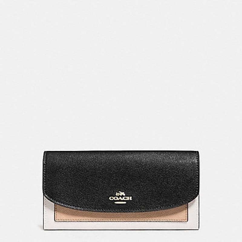 Slim Envelope Long Wallet In Geometric Colorblock 3