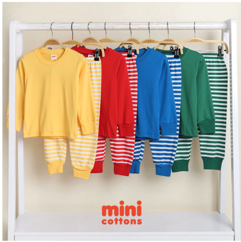 Mini Cottons Piyama Set Stripe Salur 2
