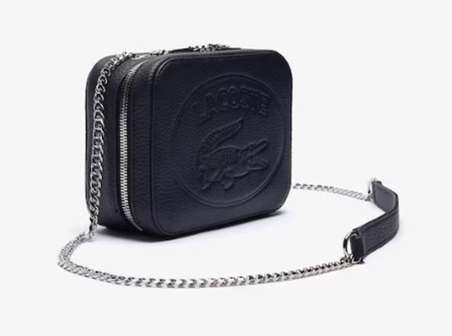 Lacoste Women’s Croco Crew Grained Leather Zip Shoulder Bag LACNF3391NLH17