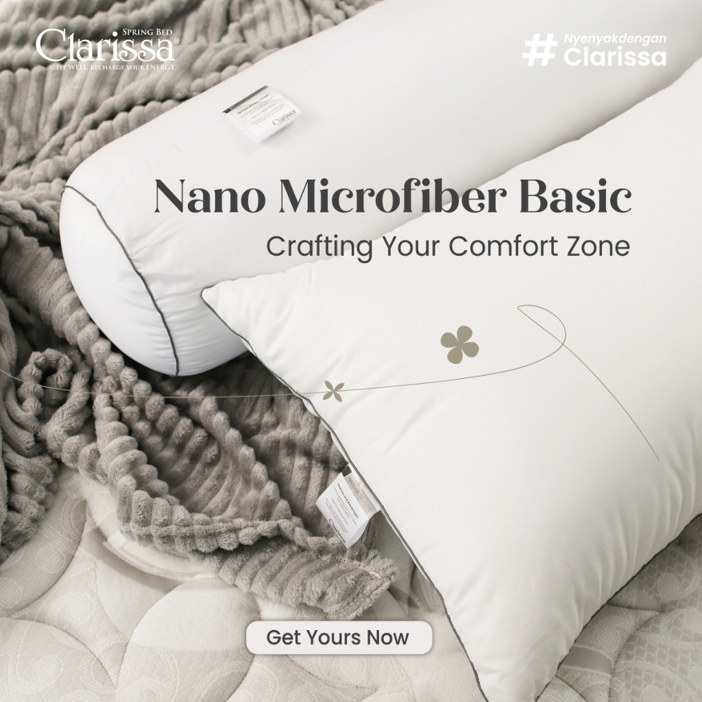 Clarissa Spring Bed Clarissa Nano Microfibre Pillow & Bolster