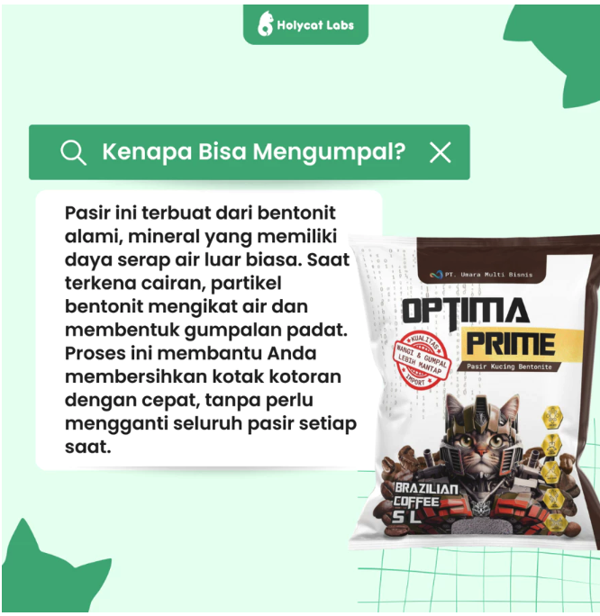 OPTIMA PRIME Pasir Kucing Bentonite 3