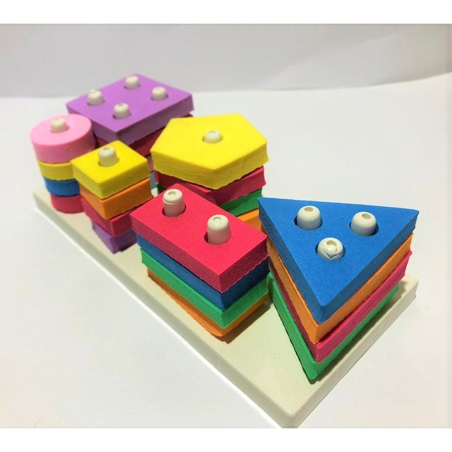 Theona Tata  Puzzle Balok GEO 6 Bentuk  PE01