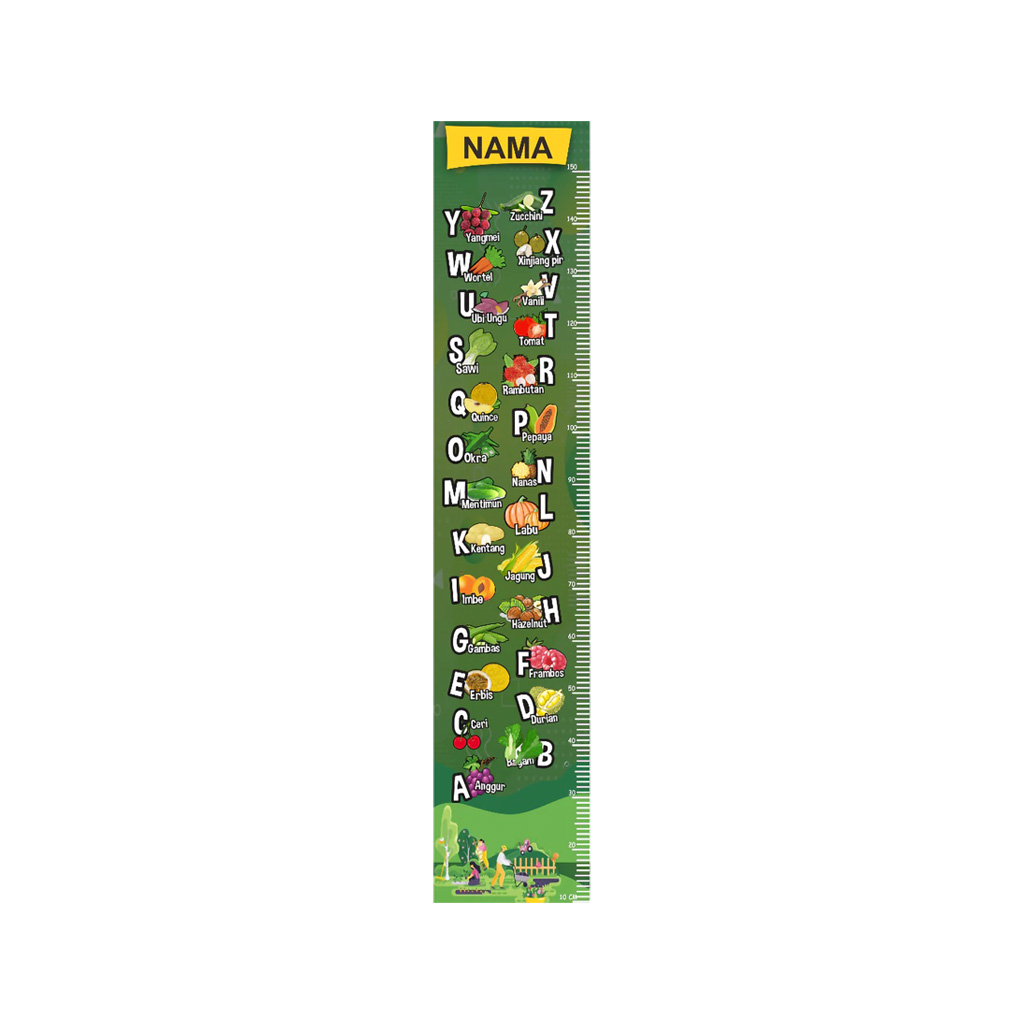 Raja Kidzone Growth Chart Abjad Buah dan Sayur