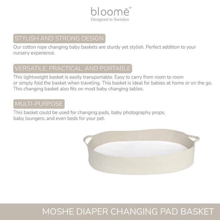 Bloomē Baby Moshe Diaper Changing Pad Portable Mattress