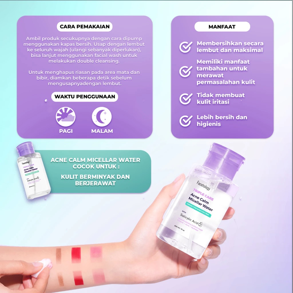 Facetology Innovation Technology Facetology Triple Care Acne Calm Micellar Water 