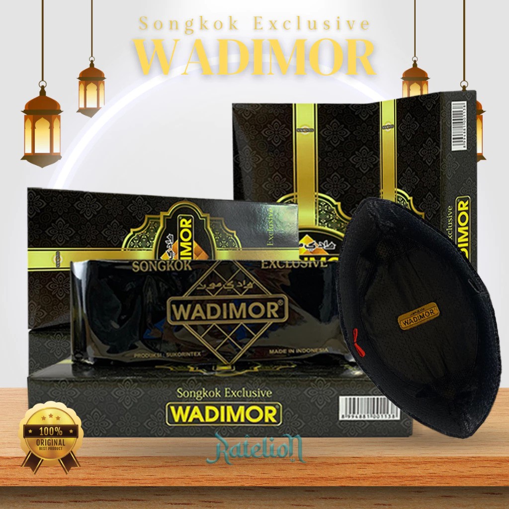 WADIMOR Songkok Peci Hitam Polos AC