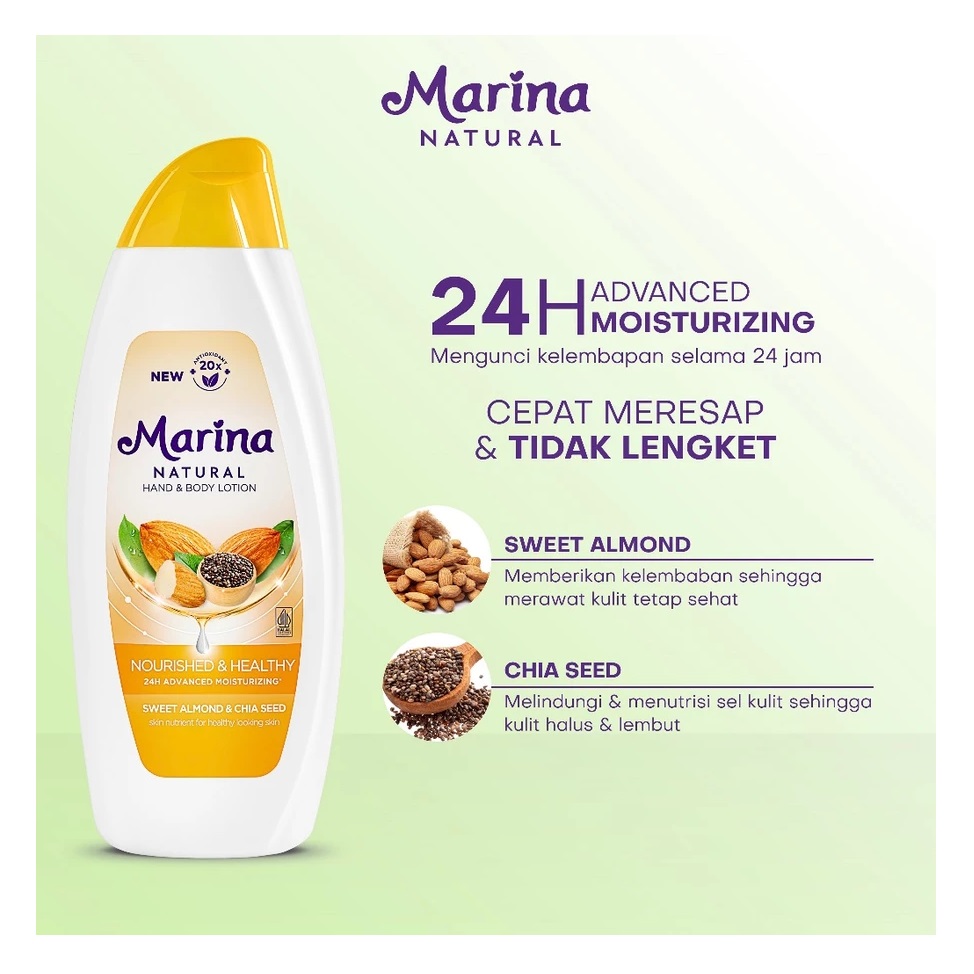 Tempo Scan Pacific Marina Natural Hand & Body Lotion Nourished & Healthy