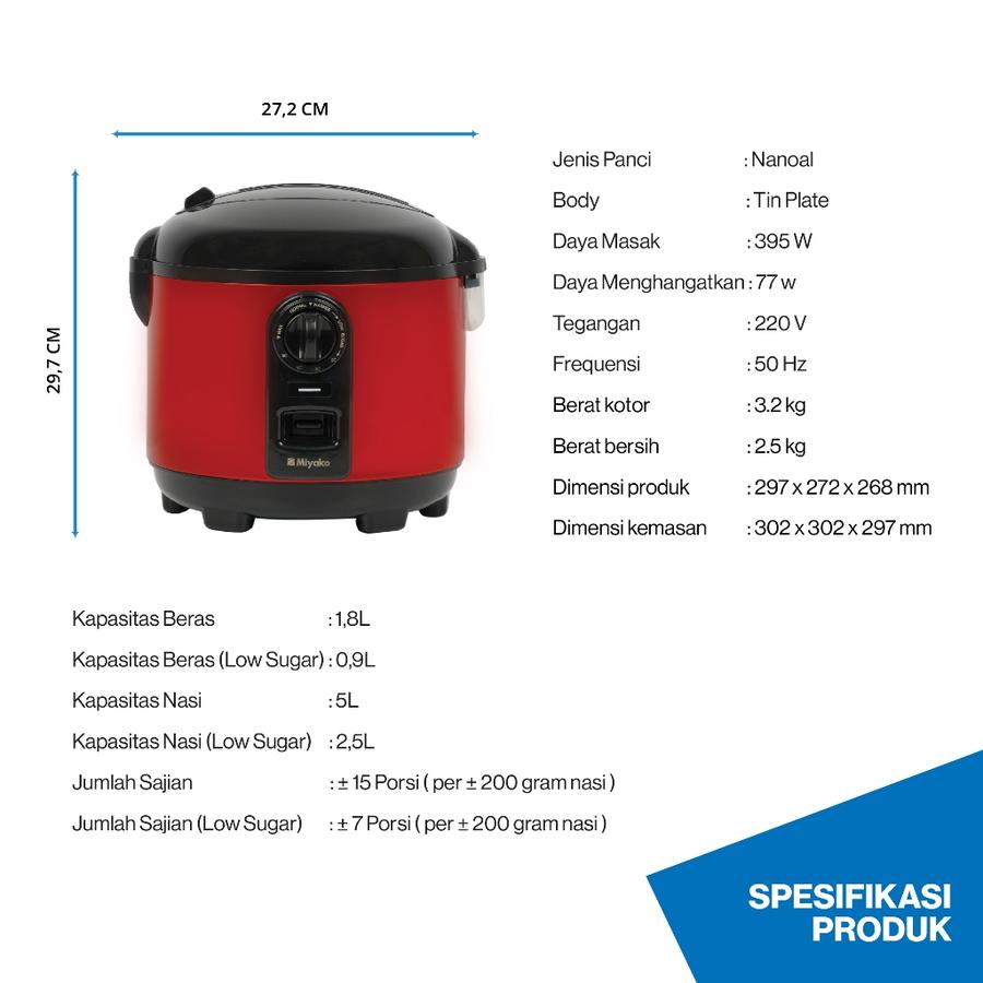 Kencana Gemilang Rice Cooker Low Sugar MCM-721 LST