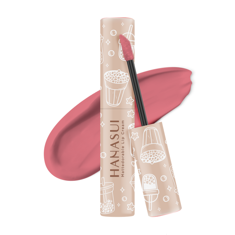 Hanasui Mattedorable Lip Cream Boba 04 Pink Lava