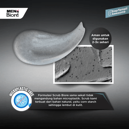 KAO Indonesia Men's Biore Micro Bright Scrub Bright Oil Clear