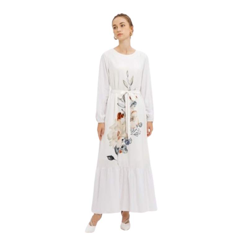 Minimal Gamis Greysia Gray Violet 1