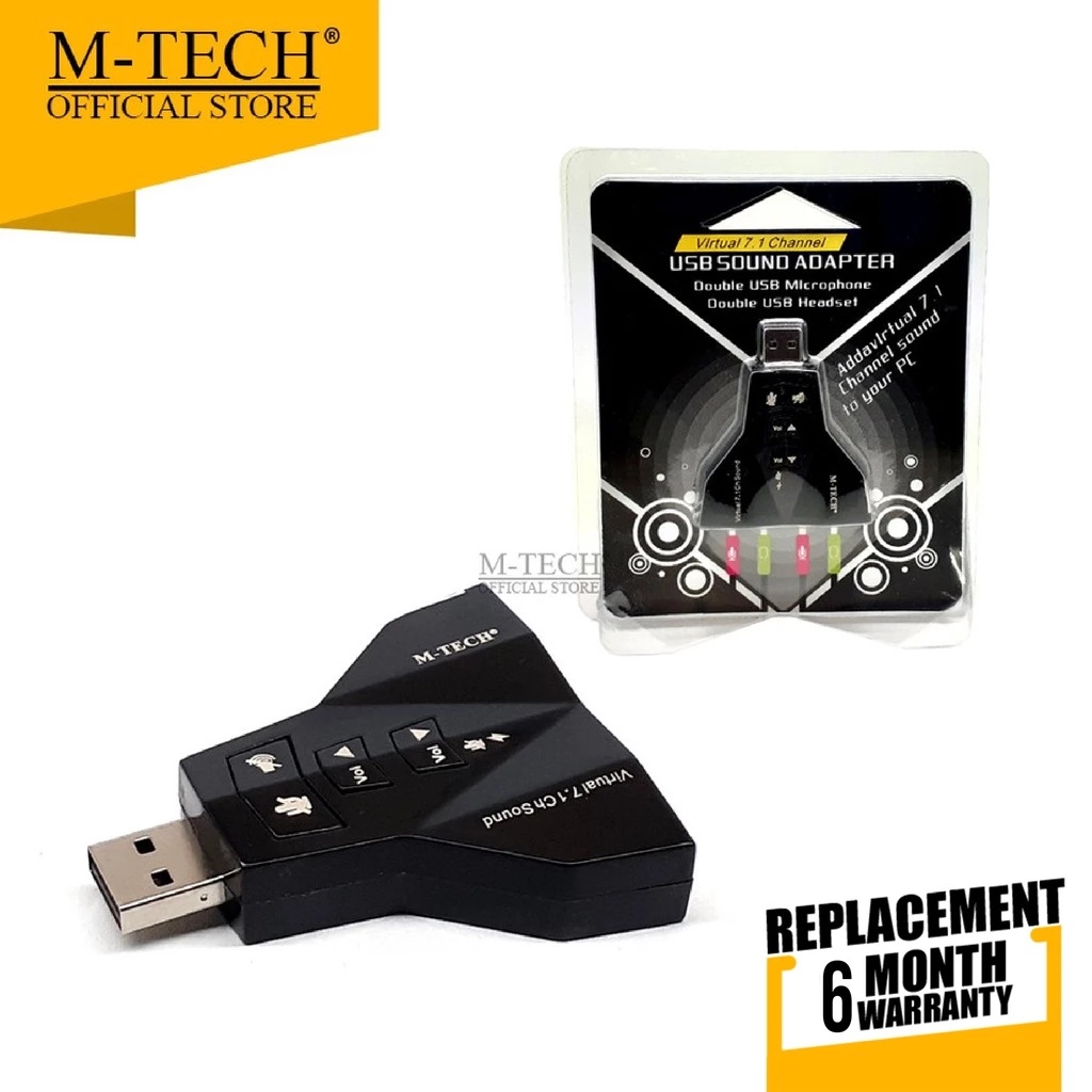 M.Tech Products M-TECH USB 2.0 External 7.1 Channel Audio Sound Card Adapter