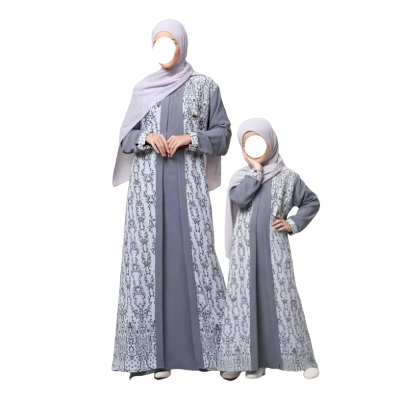 Maraya Dress Gamis Syahira Grey 3
