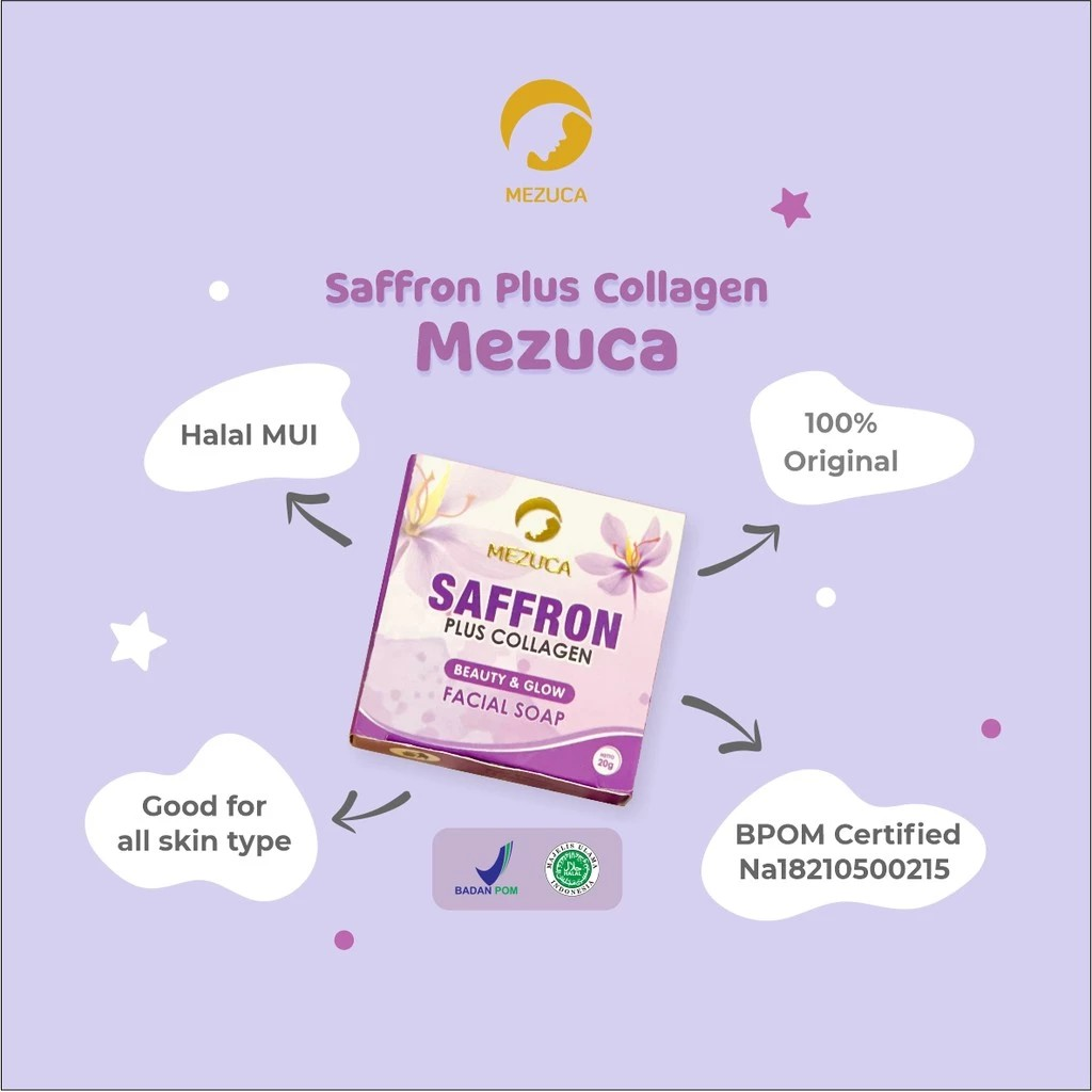 Mezuca Indonesia Mezuca Saffron Plus Collagen Facial Soap