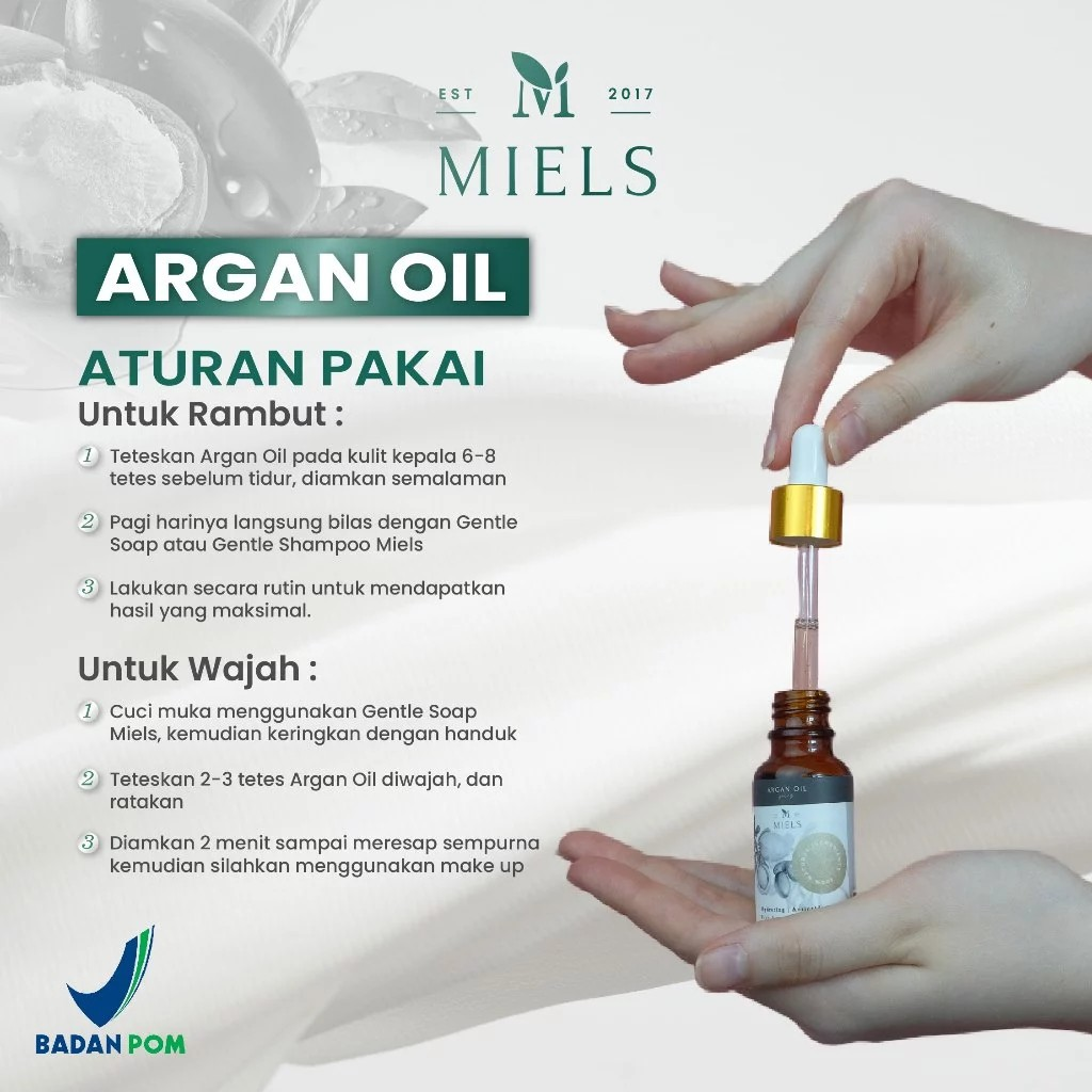 Miels Skincare Indonesia Miels Pure Argan Oil