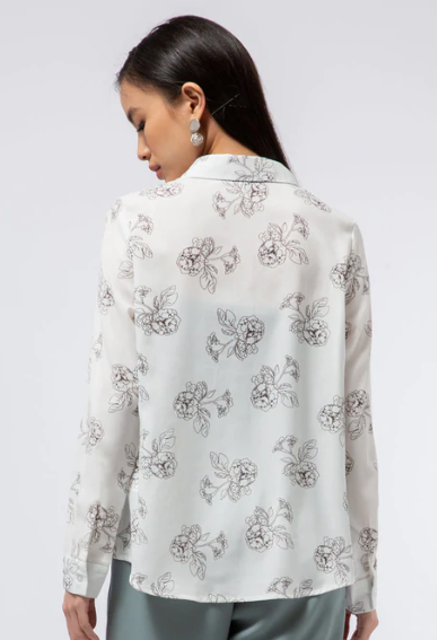 Long Sleeve Printed Blouse 2