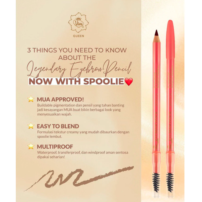 VITAPHARM Viva Queen Eye Brow Pencil Black